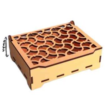 Intra GIFT BLOOM –  Ξύλινo Διακοσμητικό Κουτί Δώρου Αποθήκευσης 13x12x26 cm Box40-00243 - Image 1