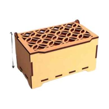 Intra GIFT BLOOM –  Ξύλινo Διακοσμητικό Κουτί Δώρου Αποθήκευσης 13x12x26 cm Box40-00243 - Image 3