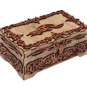 Intra IMPERIUM  Ξύλινο Κουτί με Τρισδιάστατη Διακόσμηση  Αρχοντικό Στυλ 28x25x27 cm Box45-00858 - Image 1