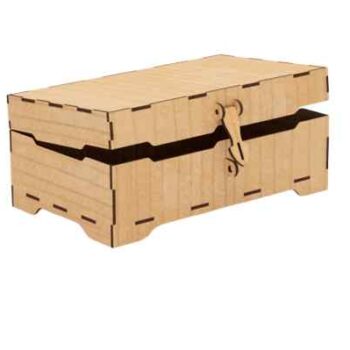 Ιntra LOCKWOOD – Ξύλινο Κουτί με Κούμπωμα Ασφαλείας  Στιβαρή Κατασκευή 39x65x40 cm Box47-01771 - Image 1