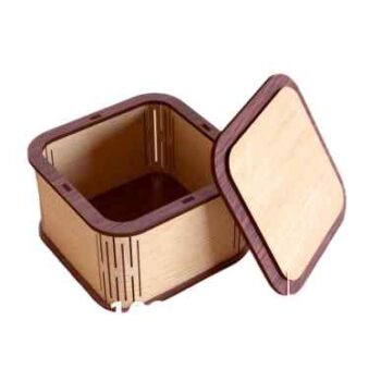 Intra FORMA plus perfect Ξύλινο Κουτί με Καπάκι  Μοντέρνο Σχεδιασμό  48x48x45 cm Box50-00814 - Image 1