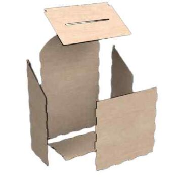 Intra GREETING  Ξύλινο Κουτί  Αποθήκευσης   πρακτικό και πολυχρηστικό ξύλινο κουτί με καπάκι 26x29x31 cm Box51-01883 - Image 5