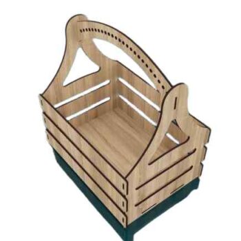 Intra NEST DELUXE – Πολυχρηστικό Ξύλινο Κουτί Οργάνωσης με Καπάκι - Εσωτερικά Διαχωριστικά10x10x16 cm Box52-00204 - Image 1