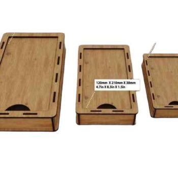 WOODEN FLATCASE – Ξύλινο Χαμηλό Κουτί Αποθήκευσης με Καπάκι για Έγγραφα, Κοσμήματα - Premium Συσκευασία 22x31x15 cm Box55-01570 - Image 1