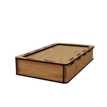 WOODEN FLATCASE – Ξύλινο Χαμηλό Κουτί Αποθήκευσης με Καπάκι για Έγγραφα, Κοσμήματα - Premium Συσκευασία 22x31x15 cm Box55-01570 - Image 2
