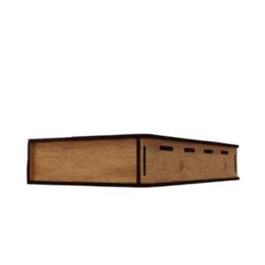 WOODEN FLATCASE – Ξύλινο Χαμηλό Κουτί Αποθήκευσης με Καπάκι για Έγγραφα, Κοσμήματα - Premium Συσκευασία 55x52x50 cm Box55-01181 - Image 3