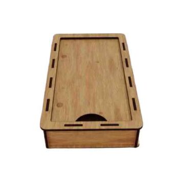 WOODEN FLATCASE – Ξύλινο Χαμηλό Κουτί Αποθήκευσης με Καπάκι για Έγγραφα, Κοσμήματα - Premium Συσκευασία 22x31x15 cm Box55-01570 - Image 4