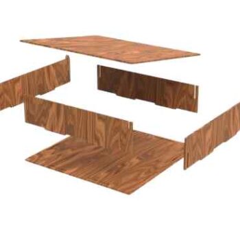 Intra WOODEN SLIM STORAGE BOX – Ξύλινο Ρηχό Κουτί Αποθήκευσης με Καπάκι 11x35x7 cm Box60-01382 - Image 2