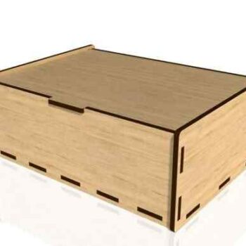 Intra boxS Ξύλινο Κουτί Αποθήκευσης με Αναδιπλούμενο Καπάκι – Πολλαπλές Αποχρώσεις & Μοντέρνος Σχεδιασμός  12x58x24 cm Box08-01353 - Image 1