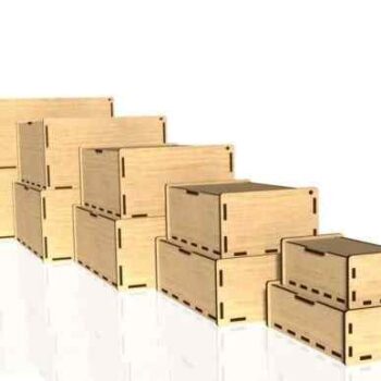 Intra boxS Ξύλινο Κουτί Αποθήκευσης με Αναδιπλούμενο Καπάκι – Πολλαπλές Αποχρώσεις & Μοντέρνος Σχεδιασμός  12x58x24 cm Box08-01353 - Image 2