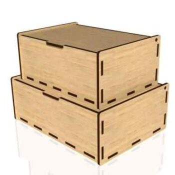 Intra boxS Ξύλινο Κουτί Αποθήκευσης με Αναδιπλούμενο Καπάκι – Πολλαπλές Αποχρώσεις & Μοντέρνος Σχεδιασμός  12x58x24 cm Box08-01353 - Image 3