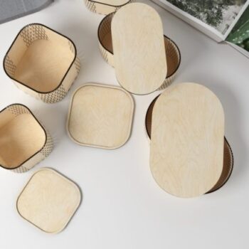 Intra Ultra Ξύλινο Πολυτελές Κουτί Οργάνωσης με Καμπύλες Λεπτομέρειες 23x22x29 cm Box01-00176 - Image 2