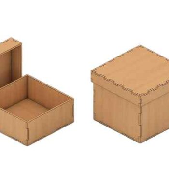 Intra Parking Ξύλινο Κουτί Αποθήκευσης με Καπάκι – Minimal Design   11x13x8 cm Box10-00267 - Image 1