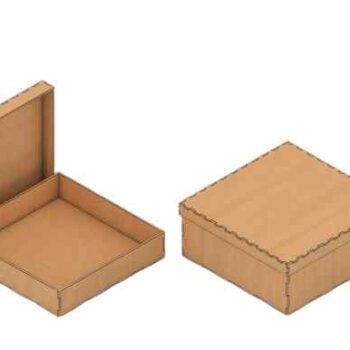 Intra Parking Ξύλινο Κουτί Αποθήκευσης με Καπάκι – Minimal Design   11x13x8 cm Box10-00267 - Image 3