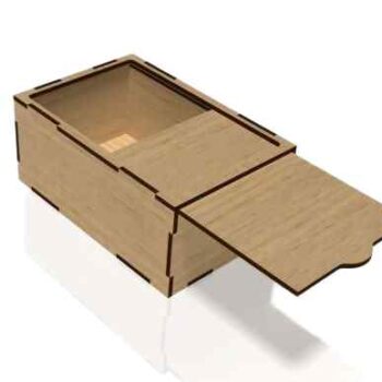 Intra Exotic Ξύλινο Κουτί Οργάνωσης με Συρόμενο Καπάκι και 4 Διαμερίσματα – Πολλαπλές Αποχρώσεις   21x22x5 cm Box07-00662 - Image 3