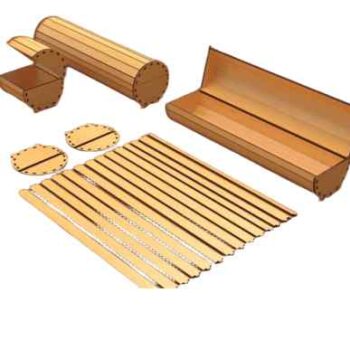 Intra Ξύλινο Κουτί “Natural Plywood Barrel” – Κυλινδρικό, Συναρμολογούμενο & Εκλεπτυσμένο 26x32x49 cm Box14-00335 - Image 1