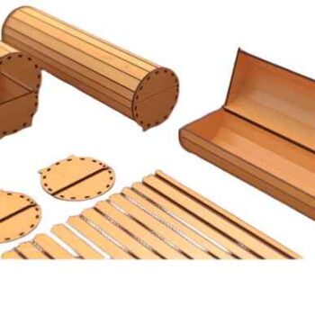 Intra Ξύλινο Κουτί “Natural Plywood Barrel” – Κυλινδρικό, Συναρμολογούμενο & Εκλεπτυσμένο 26x32x49 cm Box14-00335 - Image 2