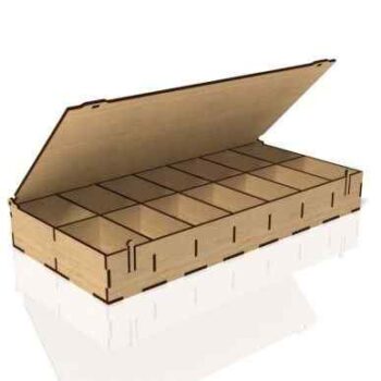 Intra Boss Ξύλινο Κουτί Οργάνωσης με πολλές  Θέσεις & Αναδιπλούμενο Καπάκι – Premium Ποιότητα  51x57x31 cm Box09-00545 - Image 1