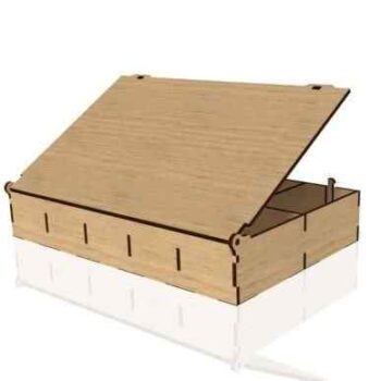 Intra Boss Ξύλινο Κουτί Οργάνωσης με πολλές  Θέσεις & Αναδιπλούμενο Καπάκι – Premium Ποιότητα  51x57x31 cm Box09-00545 - Image 3