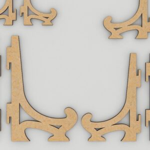 Intra απο ξύλο plywood 3mm-4mm πάχος λέιζερ 1/4 ίντσας Easel Plate Stand 13 Δίασταση 15x15 cm INTRAFABR-33969836 - Image 3