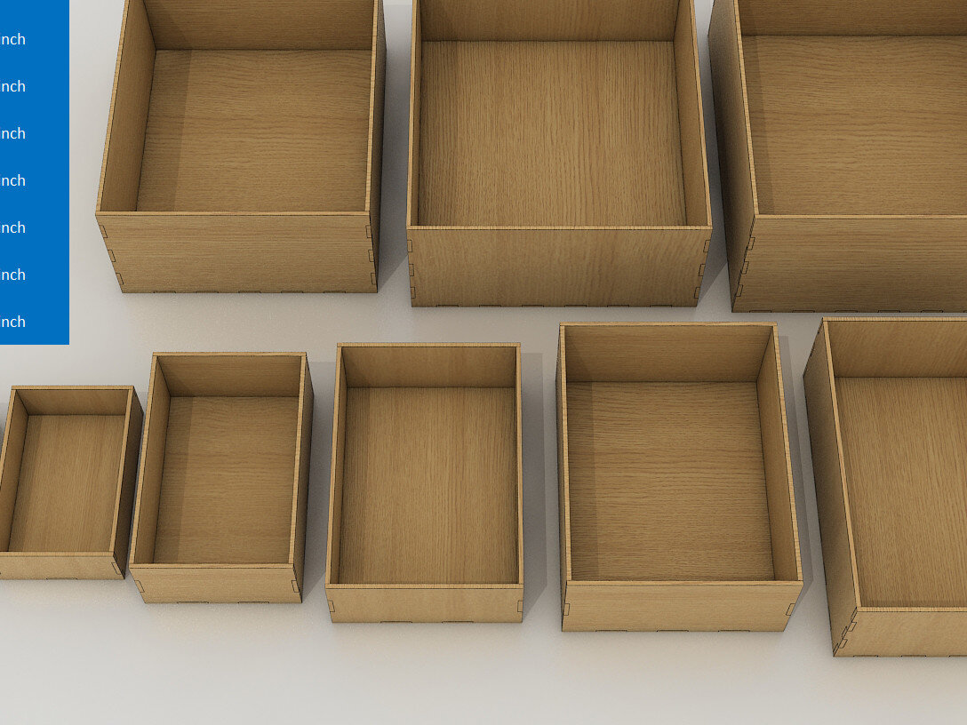 Intra απο ξύλο plywood 3mm-4mm πάχος Πρότυπα κουτιού 1/8 ίντσας, κοπής με λέιζερ Δίασταση 30x20 cm INTRAFABR-60987424 - Image 1