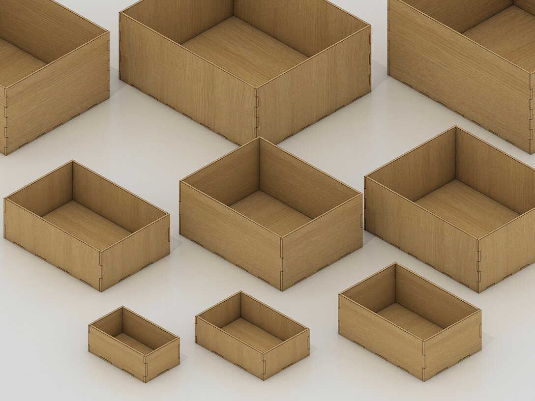 Intra απο ξύλο plywood 3mm-4mm πάχος Πρότυπα κουτιού 1/8 ίντσας, κοπής με λέιζερ Δίασταση 30x20 cm INTRAFABR-60987424 - Image 2