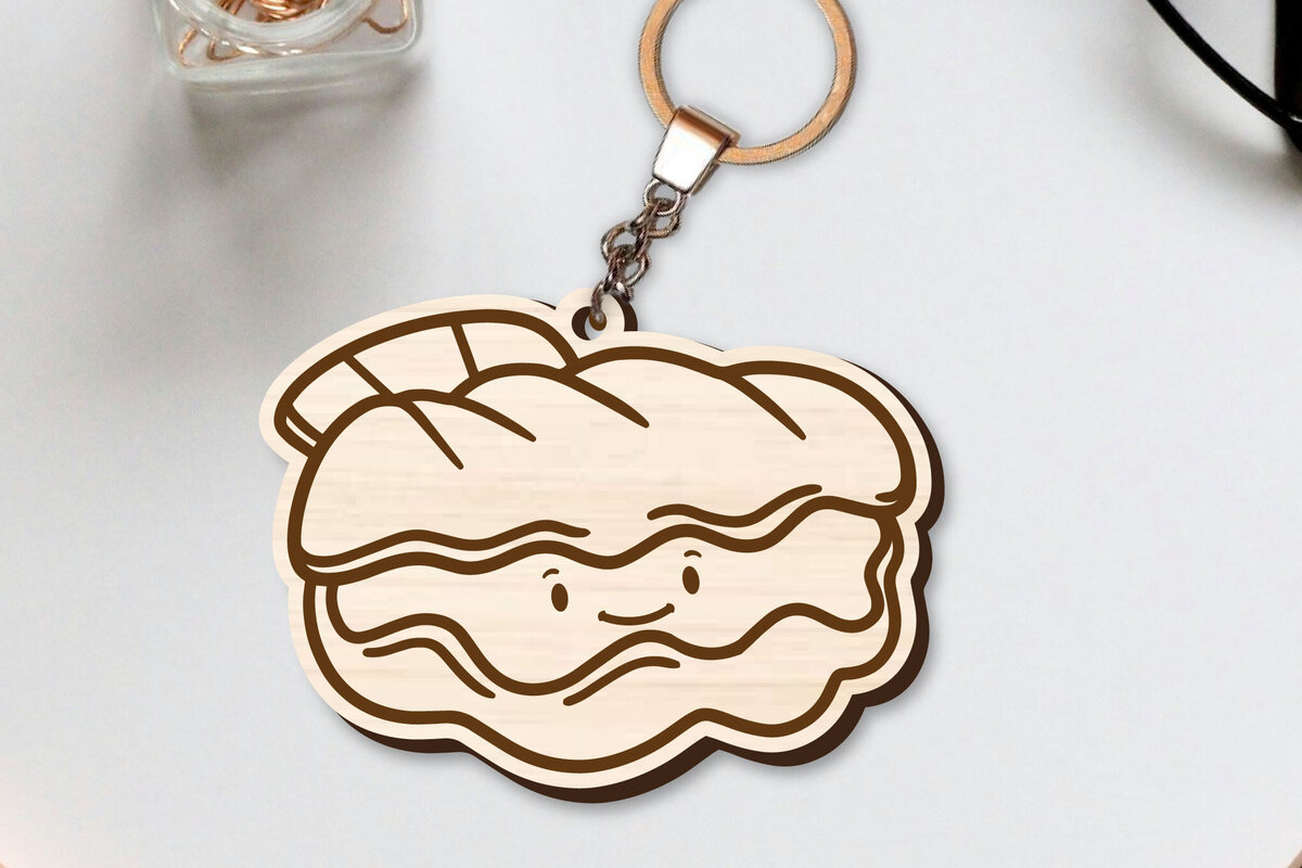 Intra απο ξύλο plywood 3mm-4mm πάχος 10 Design Cute Sea Animal Key Chain Δίασταση 30x20 cm INTRAFABR-96263327 - Image 10