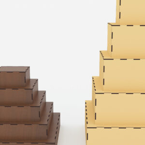 Intra απο ξύλο plywood 3mm-4mm πάχος Κουτί αποθήκευσης 10 διαφορετικών μεγεθών Δίασταση 8x1 cm INTRAFABR-72392573 - Image 4