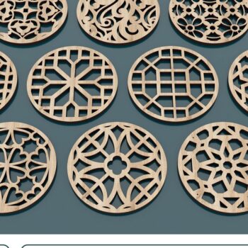 Intra απο ξύλο plywood 3mm-4mm πάχος 10 προτύπων Grill Trivet Coaster Δίασταση 30x20 cm INTRAFABR-47679688 - Image 1