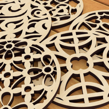 Intra απο ξύλο plywood 3mm-4mm πάχος 10 προτύπων Grill Trivet Coaster Δίασταση 30x20 cm INTRAFABR-47679688 - Image 2