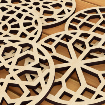 Intra απο ξύλο plywood 3mm-4mm πάχος 10 προτύπων Grill Trivet Coaster Δίασταση 30x20 cm INTRAFABR-47679688 - Image 3