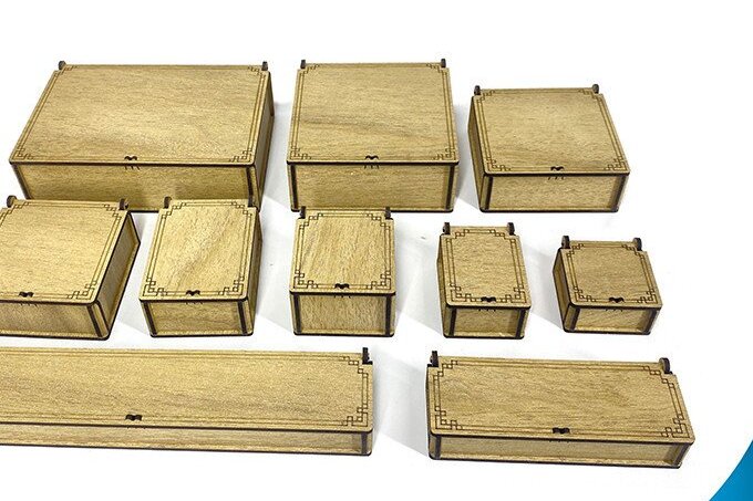 Intra απο ξύλο plywood 3mm-4mm πάχος κουτιών 10 τμχ μεγέθη, κοσμηματοπωλείο Δίασταση 10x10 cm INTRAFABR-35441375 - Image 2