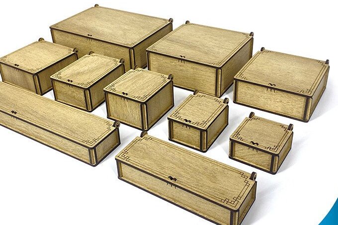 Intra απο ξύλο plywood 3mm-4mm πάχος κουτιών 10 τμχ μεγέθη, κοσμηματοπωλείο Δίασταση 10x10 cm INTRAFABR-35441375 - Image 3