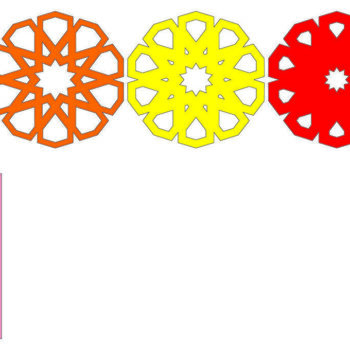 Intra απο ξύλο plywood 3mm-4mm πάχος Στολίδι Mandala 10 πλευρών Δίασταση 30x30 cm INTRAFABR-113704802 - Image 2