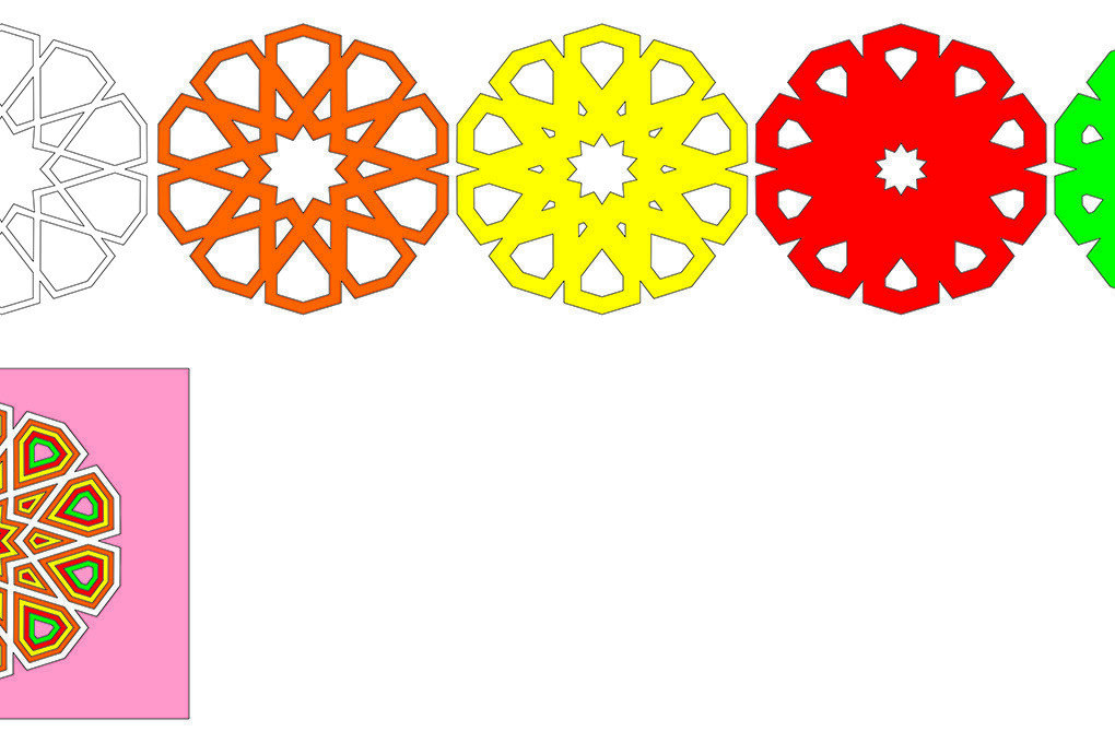 Intra απο ξύλο plywood 3mm-4mm πάχος Στολίδι Mandala 10 πλευρών Δίασταση 30x30 cm INTRAFABR-113704802 - Image 2