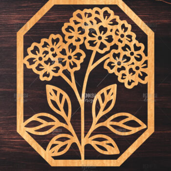 Intra απο ξύλο plywood 3mm-4mm πάχος 10 Wall Art Floral Πλαίσιο Cut  Δίασταση 40x40 cm INTRAFABR-125095003 - Image 2