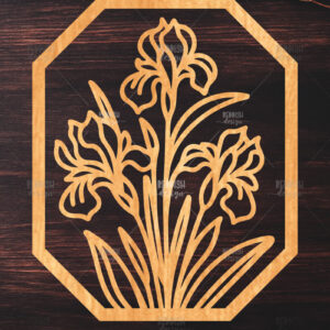 Intra απο ξύλο plywood 3mm-4mm πάχος 10 Wall Art Floral Πλαίσιο Cut  Δίασταση 40x40 cm INTRAFABR-125095003 - Image 6