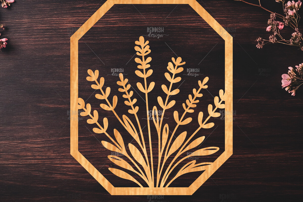 Intra απο ξύλο plywood 3mm-4mm πάχος 10 Wall Art Floral Πλαίσιο Cut  Δίασταση 40x40 cm INTRAFABR-125095003 - Image 10
