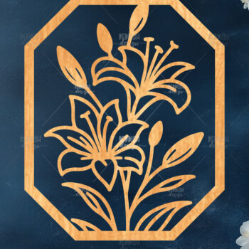 Intra απο ξύλο plywood 3mm-4mm πάχος 10 Wall Art Floral Πλαίσιο Cut  Δίασταση 40x40 cm INTRAFABR-125095003 - Image 9