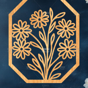 Intra απο ξύλο plywood 3mm-4mm πάχος 10 Wall Art Floral Πλαίσιο Cut  Δίασταση 40x40 cm INTRAFABR-125095003 - Image 11