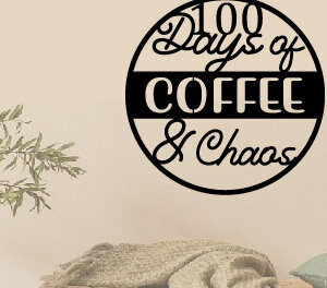 Intra απο ξύλο plywood 3mm-4mm πάχος Days of Coffee & Chaos  Δίασταση 40x40 cm INTRAFABR-88459353