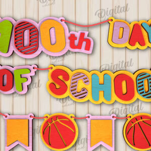 Intra απο ξύλο plywood 3mm-4mm πάχος 100th Days of School Δίασταση 30x20 cm INTRAFABR-111679203 - Image 3