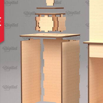 Intra απο ξύλο plywood 3mm-4mm πάχος 11η Ημέρα Χριστουγεννιάτικου Φαναριού με λέιζερ Δίασταση 15x15 cm INTRAFABR-103365272 - Image 3