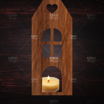 Intra απο ξύλο plywood 3mm-4mm πάχος 12 3D House Χριστουγεννιάτικο Κηροπήγιο Δίασταση 15x15 cm INTRAFABR-122817972 - Image 17