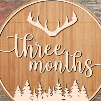 Intra απο ξύλο plywood 3mm-4mm πάχος Baby Milestone Cards Δίασταση 30x20 cm INTRAFABR-78974090 - Image 5