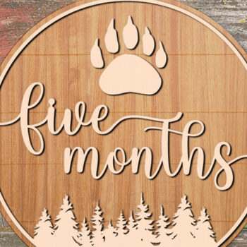 Intra απο ξύλο plywood 3mm-4mm πάχος Baby Milestone Cards Δίασταση 30x20 cm INTRAFABR-78974090 - Image 7