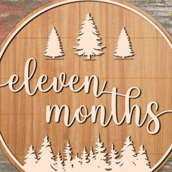 Intra απο ξύλο plywood 3mm-4mm πάχος Baby Milestone Cards Δίασταση 30x20 cm INTRAFABR-78974090 - Image 9