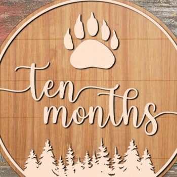 Intra απο ξύλο plywood 3mm-4mm πάχος Baby Milestone Cards Δίασταση 30x20 cm INTRAFABR-78974090 - Image 12