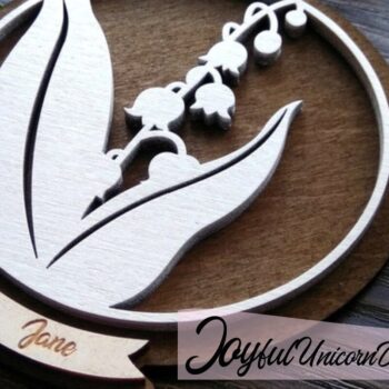 Intra απο ξύλο plywood 3mm-4mm πάχος Στολίδια λουλουδιών 12 Μήνα Γέννησης Δίασταση 10x10 cm INTRAFABR-33914581 - Image 4