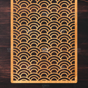Intra απο ξύλο plywood 3mm-4mm πάχος 12 Πάνελ κοπής ιαπωνικών κυμάτων με λέιζερ Δίασταση 15x15 cm INTRAFABR-118744840 - Image 2